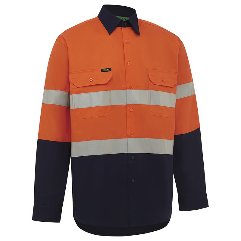 Hi Vis Lightweight Long Sleeve Adjustable Cuff Taped Shirt