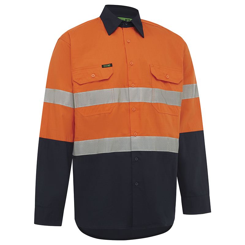 Hi Vis 2 Tone Lightweight Ripstop Breathable Taped Shirt