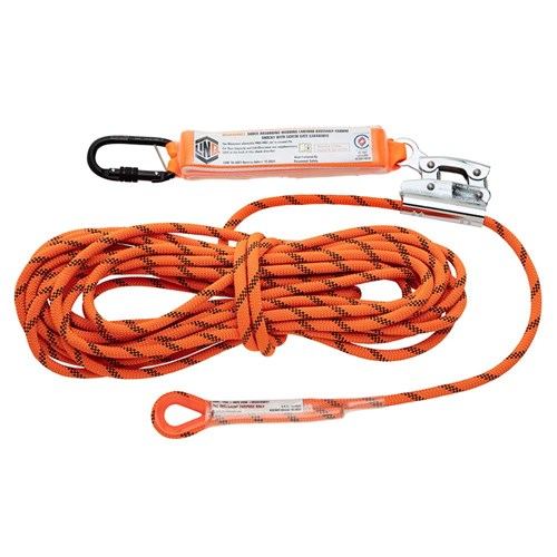 Rope Kermantle 15m C/W Rope Grab & Perm Attach Shocky With Screwgate Karabiner